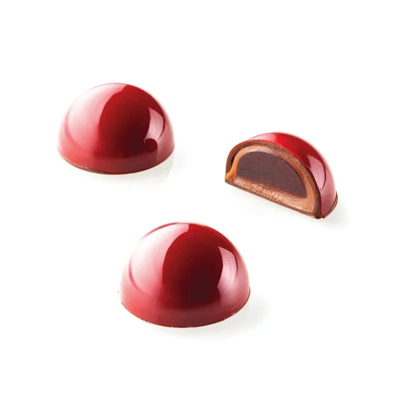 Silikomart Professional Polycarbonate Kit Semisphera 01 Chocolate Mold - Ø31mm x h 16.5 mm - 8.5ml - 24 Cavity Silikomart Professional Polycarbonate Kit Semisphera 01 Chocolate Mold - Ø31mm x h 16.5 mm - 8.5ml - 24 Cavity
