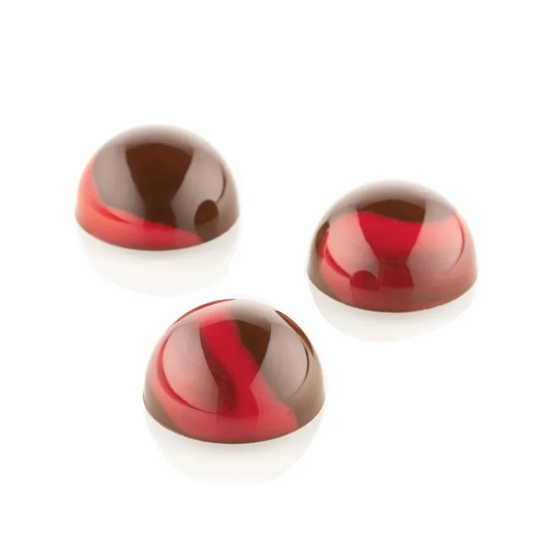 Silikomart Professional Polycarbonate Kit Semisphera 01 Chocolate Mold - Ø31mm x h 16.5 mm - 8.5ml - 24 Cavity Silikomart Professional Polycarbonate Kit Semisphera 01 Chocolate Mold - Ø31mm x h 16.5 mm - 8.5ml - 24 Cavity