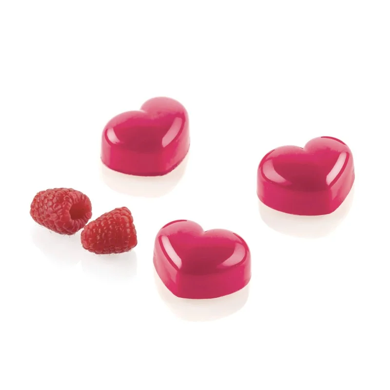 Silikomart Professional Polycarbonate Heart 01 Chocolate Praline Mold - 35 mm x 27 mm x h 17 mm - 24 Cavity Silikomart Professional Polycarbonate Heart 01 Chocolate Praline Mold - 35 mm x 27 mm x h 17 mm - 24 Cavity