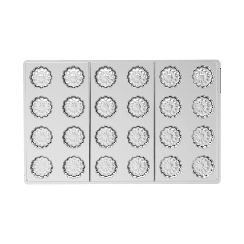 Silikomart Professional Polycarbonate Cannele 01 Chocolate Praline Mold - Ø25 mm x h 21 mm - 8 ml - 24 Cavity Silikomart Professional Polycarbonate Cannele 01 Chocolate Praline Mold - Ø25 mm x h 21 mm - 8 ml - 24 Cavity