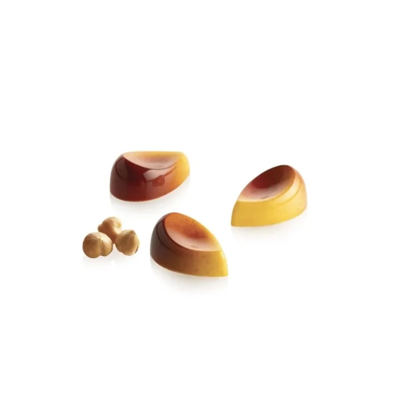 Silikomart Professional Polycarbonate Aurora Chocolate Praline Mold - 40 mm x 25 mm x h 17 mm - 8 ml - 24 Cavity Silikomart Professional Polycarbonate Aurora Chocolate Praline Mold - 40 mm x 25 mm x h 17 mm - 8 ml - 24 Cavity