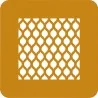 Silikomart Professional Alambra Decoration Stencil - 100 mm x 100 mm x h 1 mm - 5 ml