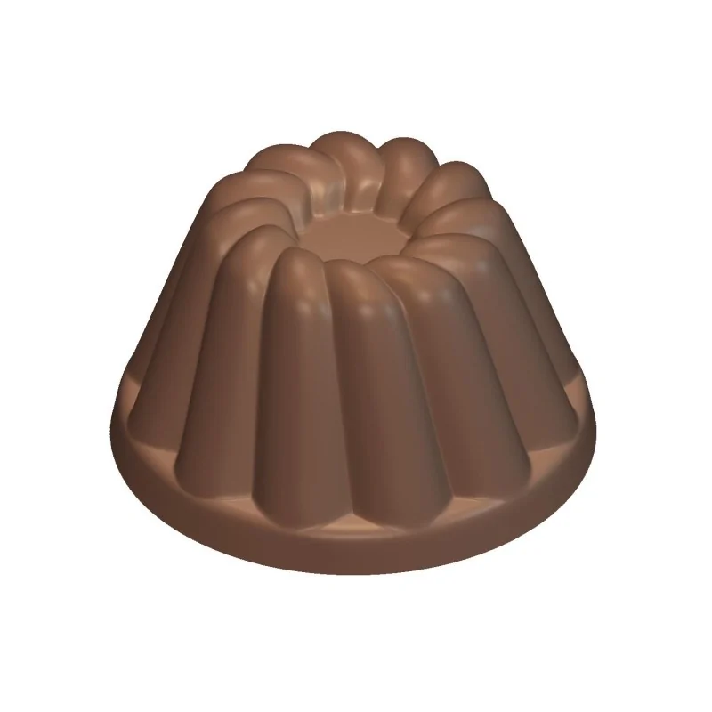 Polycarbonate Kugelhopf Chocolate Mold - Ø 31.5 mm x h 18 mm - 10gr - 24 Cavity Polycarbonate Kugelhopf Chocolate Mold - Ø 31.5 mm x h 18 mm - 10gr - 24 Cavity