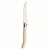 Degrenne Laguiole Stainless Steel Laguiole Steak Knife Ivory Color Steel Bolster 230 mm - 9 ''1/16 - Pack of 6