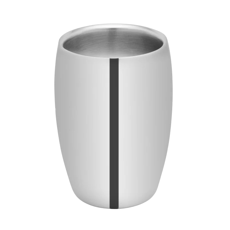 Degrenne Newport Curved Double Wall Wine Cooler Stainless Steel Mirror Finish - Ø13.9 x h 19.8 cm - Ø5'' 1/2 x h 7'' 13/16