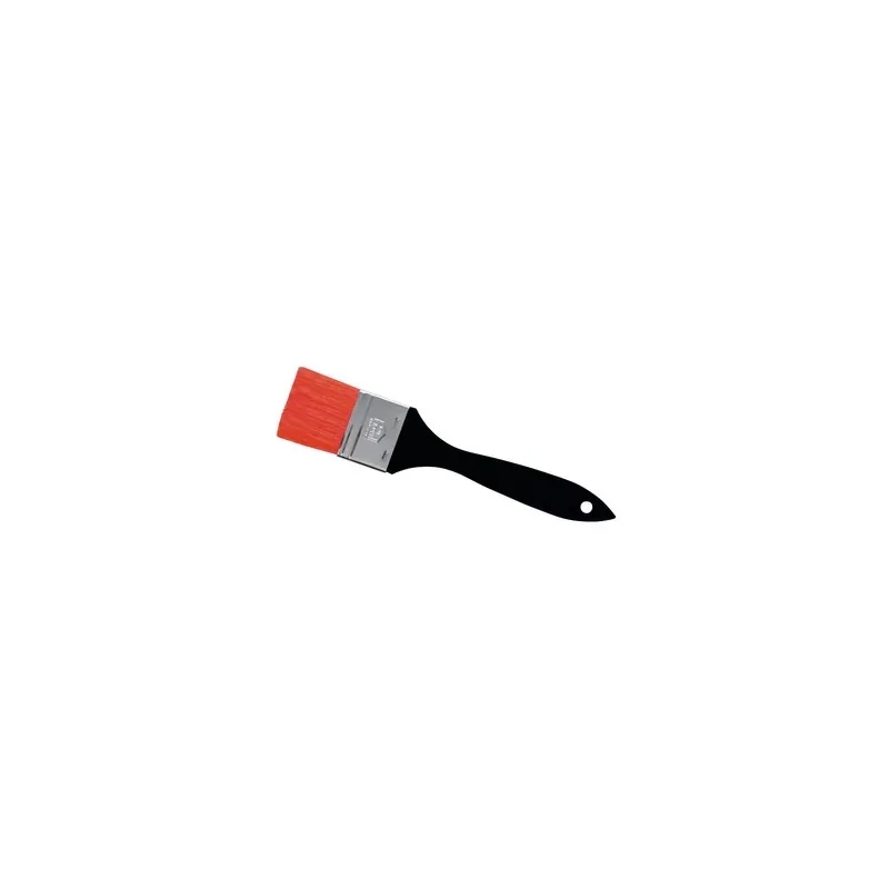 Black Plastic Pastry Brush with Red Nylon Bristles - 60 mm
