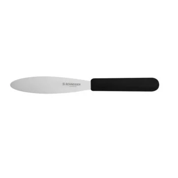Smooth Spreading and Buttering Knife with Black Handle - 90mm