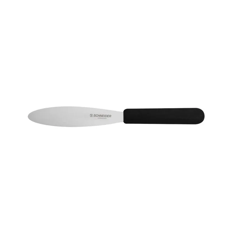 Smooth Spreading and Buttering Knife with Black Handle - 90mm Smooth Spreading and Buttering Knife with Black Handle - 90mm