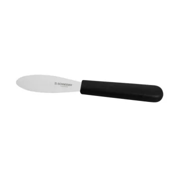 Smooth Spreading and Buttering Knife with Black Handle - 120mm