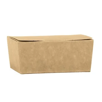 Natural Kraft Ballotin Favor Gift Box - 125 mm x 80 mm x h 55 mm - 50 pcs