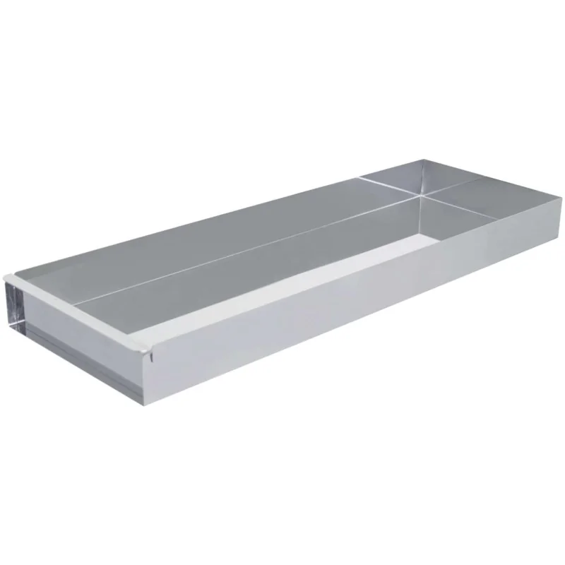 Stainless Steel Cake Display Sheet With Joint Bar - 580 mm x 200 mm x h 50 mm Stainless Steel Cake Display Sheet With Joint Bar - 580 mm x 200 mm x h 50 mm