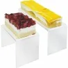 Acrylic Sliced Cake Presentation Stand - Transparent - 70 mm x 106 mm x h 80 mm