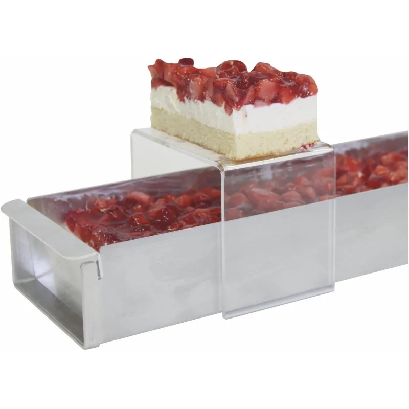 Acrylic Sliced Cake Presentation Stand - Transparent - 70 mm x 206 mm x h 80 mm Acrylic Sliced Cake Presentation Stand - Transparent - 70 mm x 206 mm x h 80 mm