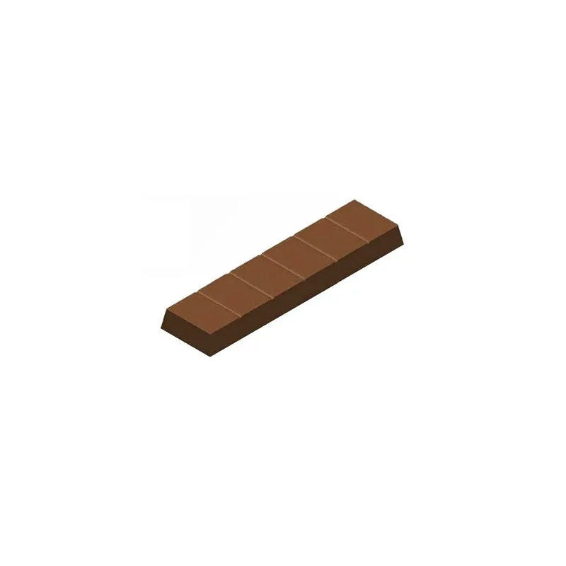 Polycarbonate Smooth Nougat Dubai Chocolate Bar Mold - 154 mm x 39 mm x 19 mm - 5 Cavity Polycarbonate Smooth Nougat Dubai Chocolate Bar Mold - 154 mm x 39 mm x 19 mm - 5 Cavity