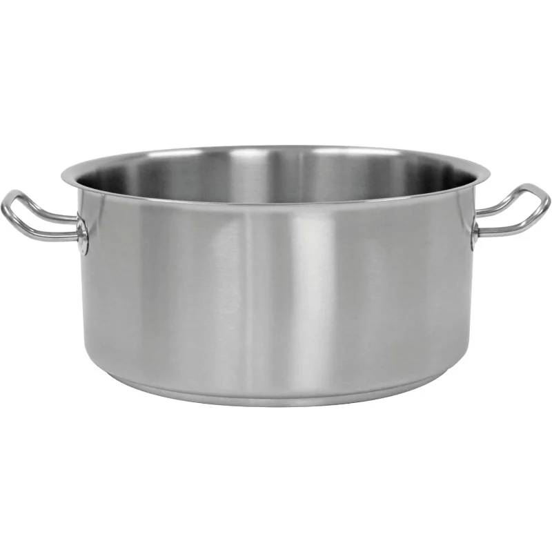 Stainless Steel Low Casserole Pot - Ø 280 mm x h 120 mm - 7.2 L Stainless Steel Low Casserole Pot - Ø 280 mm x h 120 mm - 7.2 L