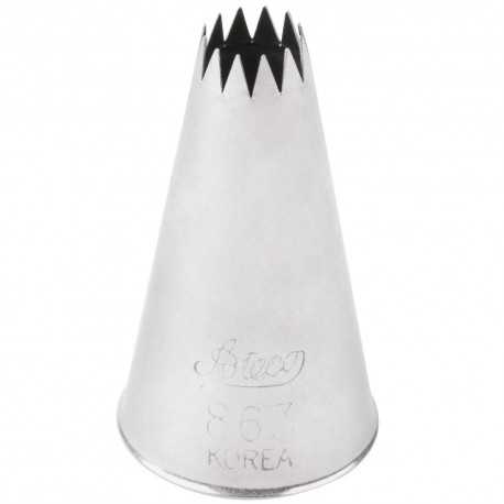Ateco 863 Ateco 863 - French Star Pastry Tip .31'' Opening Diameter- Stainless Steel Fine Open Star (Petits Fours) Pastry Tips Ateco 863 Ateco 863 - French Star Pastry Tip .31'' Opening Diameter- Stainless Steel Fine Open Star (Petits Fours) Pastry Tips