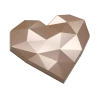 Thermoformed Polycarbonate Chocolate Tablet Mold - Brilliant Heart - 118 mm x 106 mm x 15 mm - 125 gr - 2 cavities