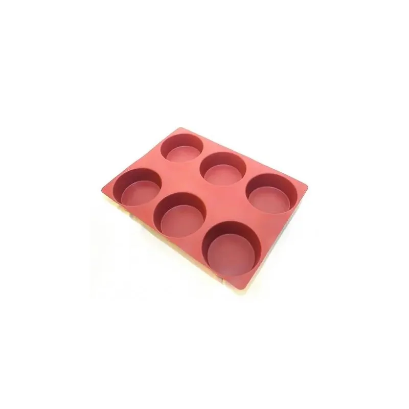 SILMAE Professional Silicone Pastry Mold - Cylinder - Ø 107 mm x 40 mm – 316 ml - 6 cavity