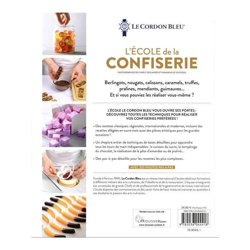 L'École de la confiserie - Le Cordon Bleu - Hardcover 312 Pages - French Language