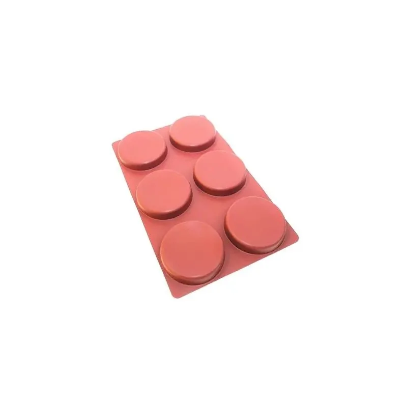 SILMAE Professional Silicone Pastry Mold - Cylinder - Ø 100 mm x 20 mm – 150 ml - 6 cavity