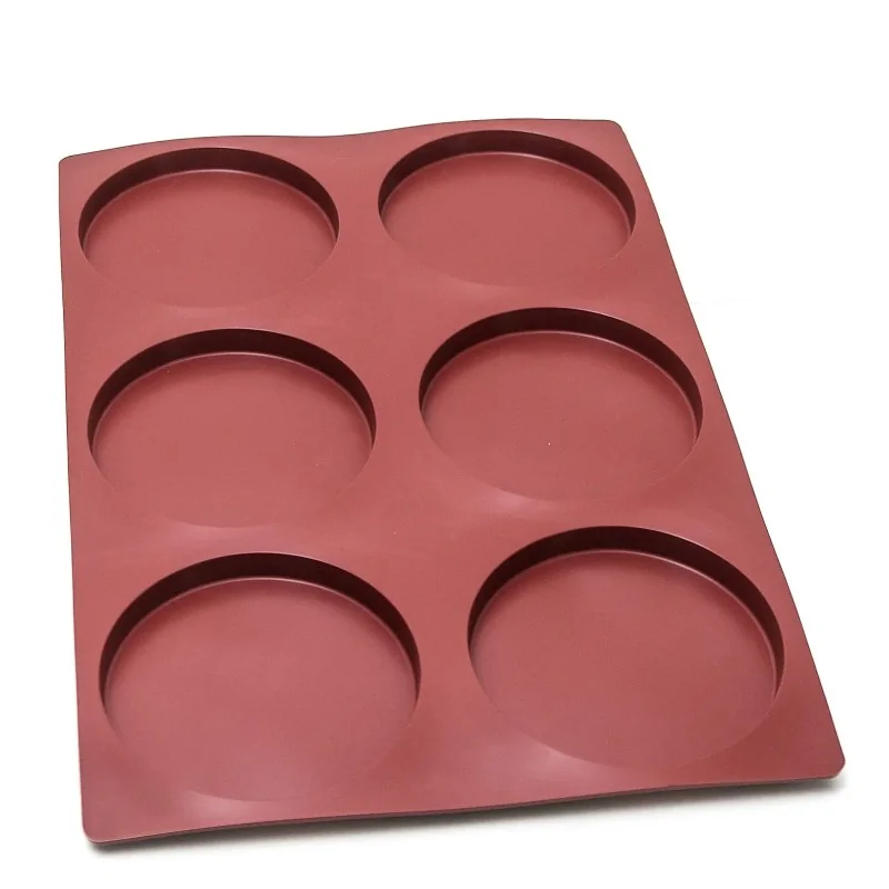 SILMAE Professional Entremet Insert Silicone Pastry Mold - Ø 160 mm x 18 mm – 360 ml - 6 cavity - Mae