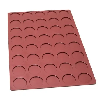 SILMAE Professional Florentine Silicone Pastry Mold - Ø 60 mm x 4 mm – 11.5 ml - 40 cavity