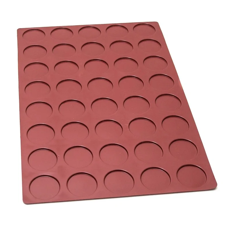 SILMAE Professional Florentine Silicone Pastry Mold - Ø 60 mm x 4 mm – 11.5 ml - 40 cavity