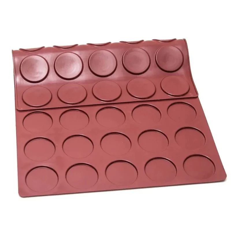 SILMAE Professional Florentine Silicone Pastry Mold - Ø 60 mm x 4 mm – 11.5 ml - 40 cavity