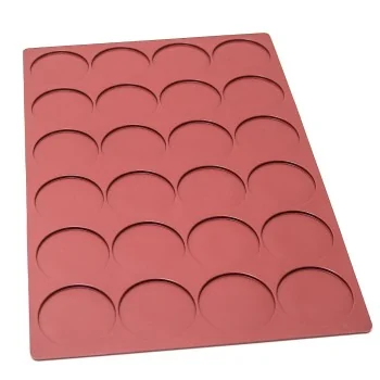 SILMAE Professional Florentine Silicone Pastry Mold - Ø 89 mm x 3.4 mm – 21 ml - 24 cavity
