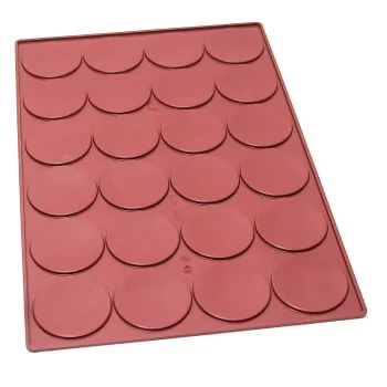 SILMAE Professional Florentine Silicone Pastry Mold - Ø 89 mm x 3.4 mm – 21 ml - 24 cavity