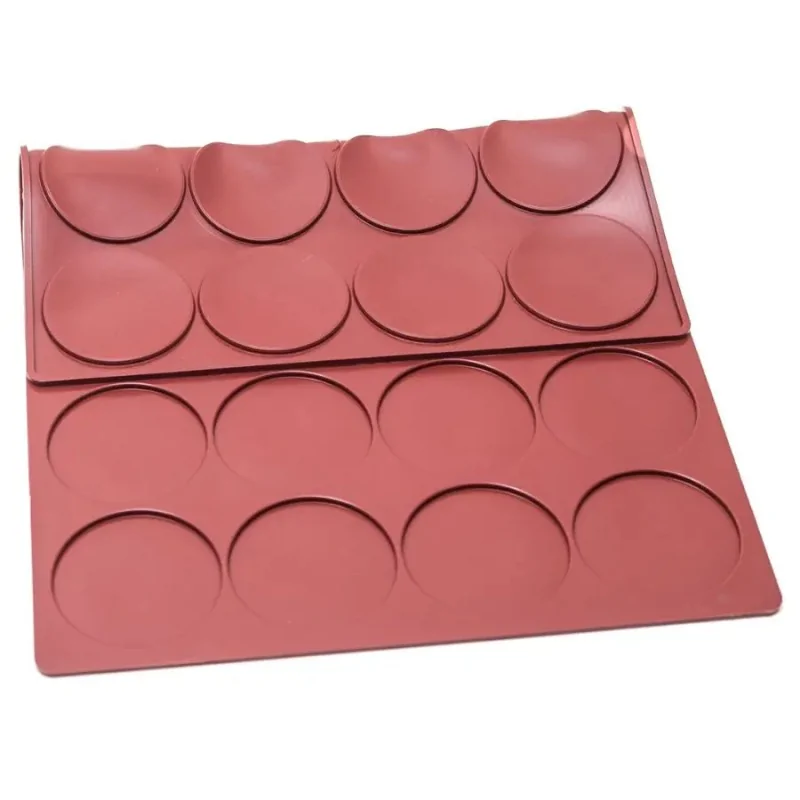 SILMAE Professional Florentine Silicone Pastry Mold - Ø 89 mm x 3.4 mm – 21 ml - 24 cavity