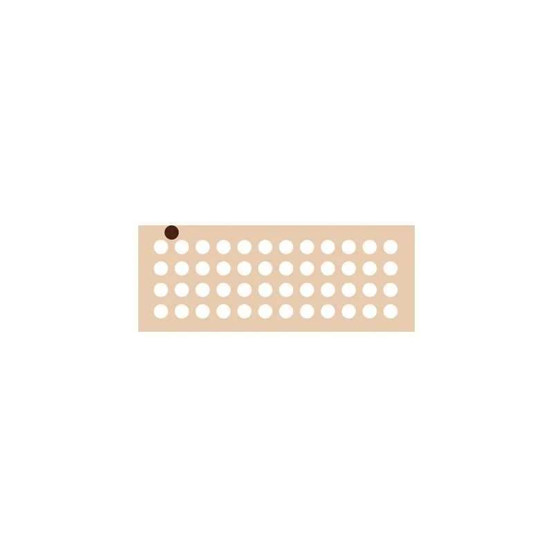 Circle Decoration Silicone Stencil Chablon Mat - 2 cm Round - 48 cavities