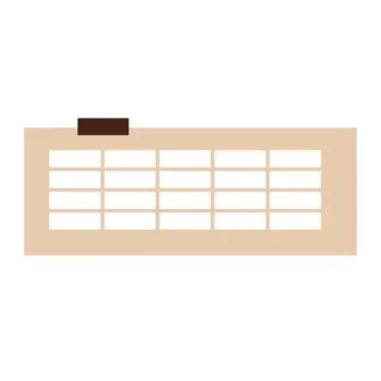 Rectangular Decoration Silicone Stencil Chablon Mat - 6 cm x 2 cm - 20 cavities