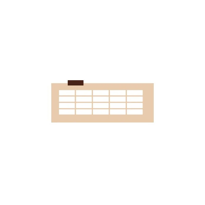 Rectangular Decoration Silicone Stencil Chablon Mat - 6 cm x 2 cm - 20 cavities