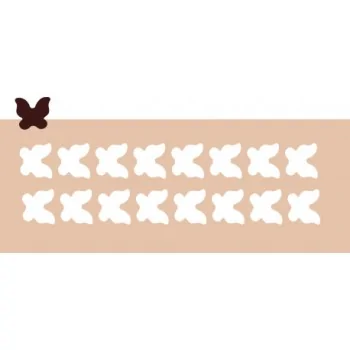 Butterfly Decoration Silicone Stencil Chablon Mat - 4 cm - 16 cavities