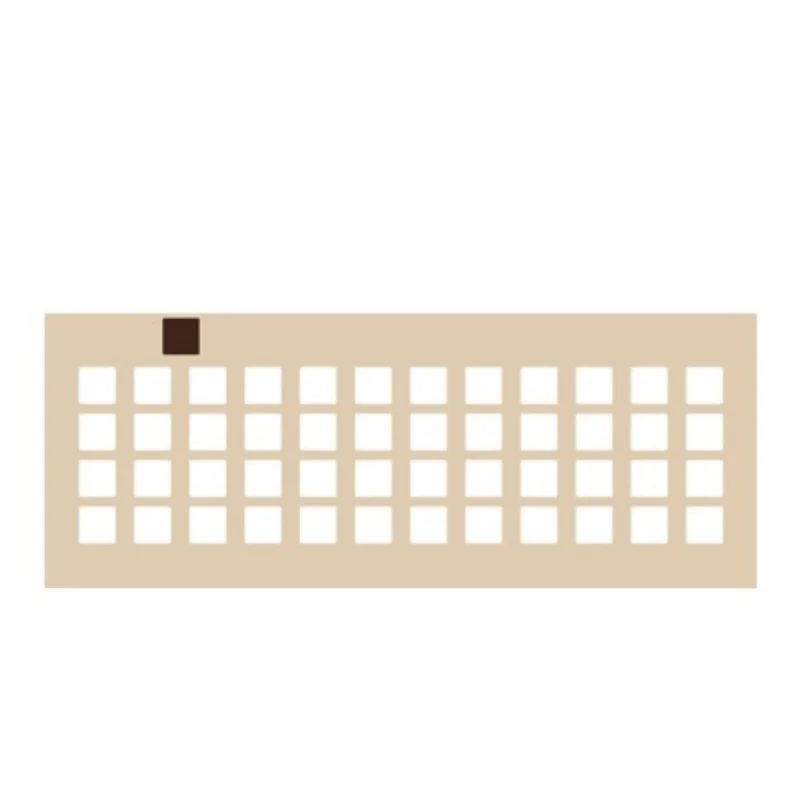 Square Decoration Silicone Stencil Chablon Mat - 2 cm x 2 cm - 48 cavities