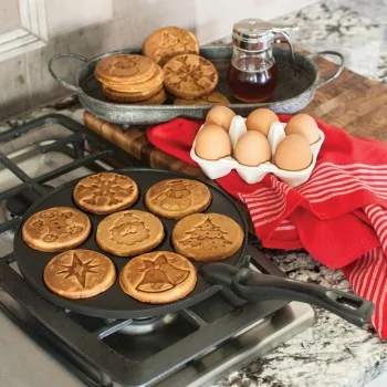 Nordic Ware Cast Aluminum Holiday Pancake Pan - 7 Cavities