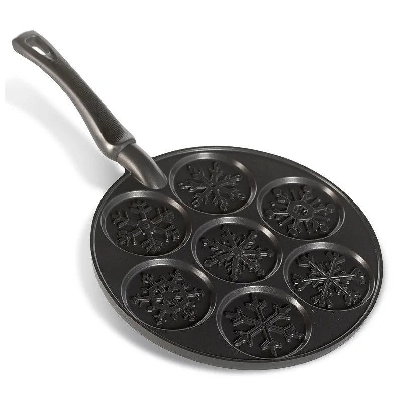 Nordic Ware Cast Aluminum Falling Snowflake Pancake Pan - 7 Cavities