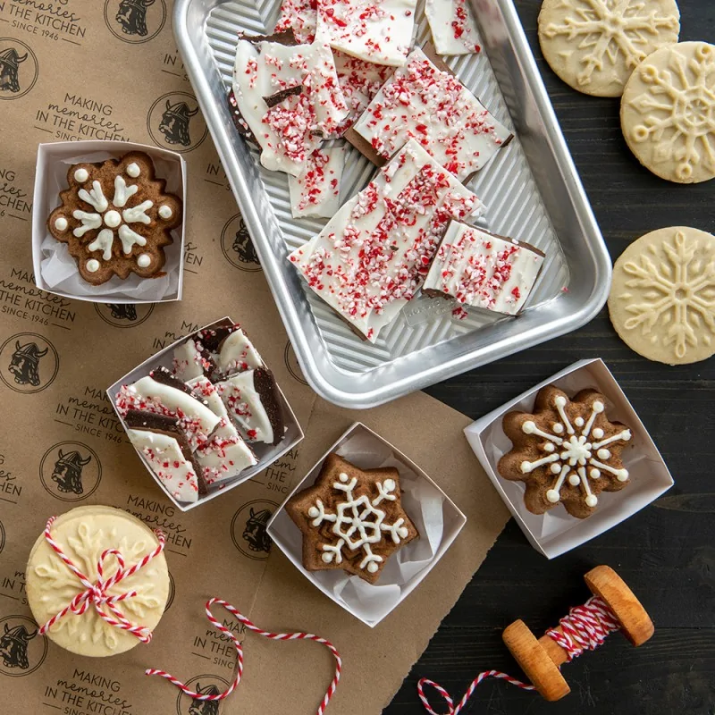 Nordic Ware Cast Aluminum Snowflake Cookie Stamps - 3 Different Shapes Nordic Ware Cast Aluminum Snowflake Cookie Stamps - 3 Different Shapes