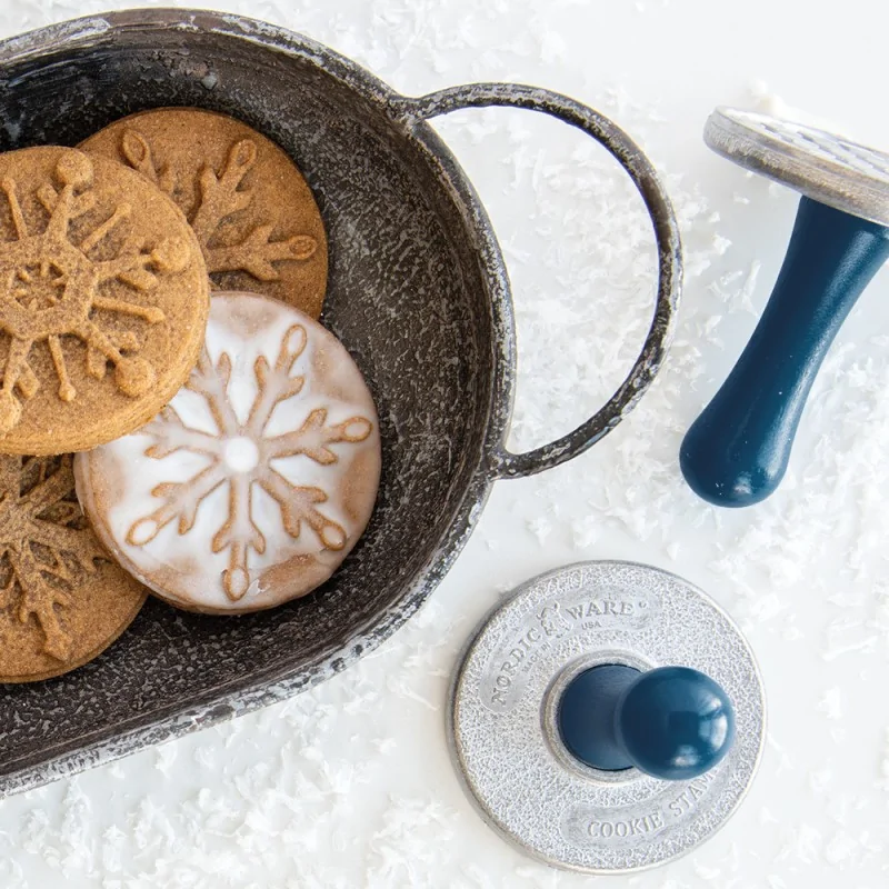 Nordic Ware Cast Aluminum Snowflake Cookie Stamps - 3 Different Shapes Nordic Ware Cast Aluminum Snowflake Cookie Stamps - 3 Different Shapes