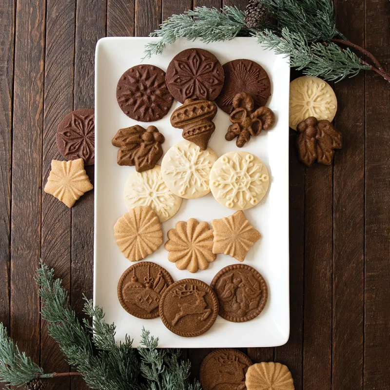 Nordic Ware Cast Aluminum Snowflake Cookie Stamps - 3 Different Shapes Nordic Ware Cast Aluminum Snowflake Cookie Stamps - 3 Different Shapes