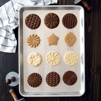 Nordic Ware Cast Aluminum Geo Cast Cookie Stamps - 3 Different Shapes