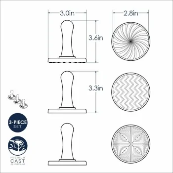 Nordic Ware Cast Aluminum Geo Cast Cookie Stamps - 3 Different Shapes