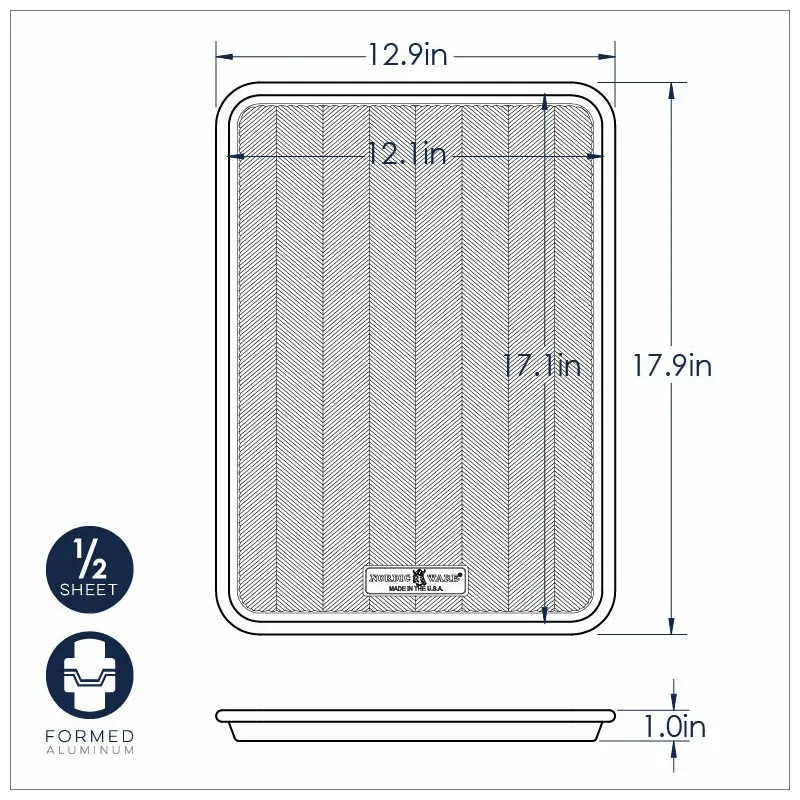 Nordic Ware Aluminum Prism Half Sheet Pan - 17.1" x 12.1" x 1"