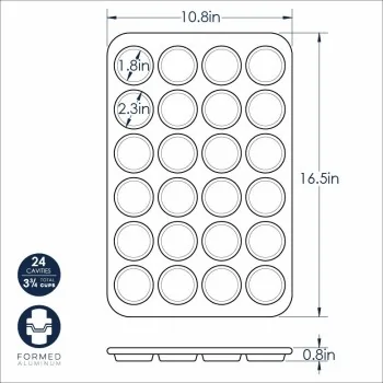 Nordic Ware Naturals® Aluminum 24 Cavity Mini Muffin Pan