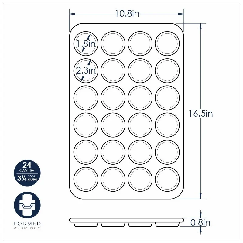 Nordic Ware Naturals® Aluminum 24 Cavity Mini Muffin Pan Nordic Ware Naturals® Aluminum 24 Cavity Mini Muffin Pan