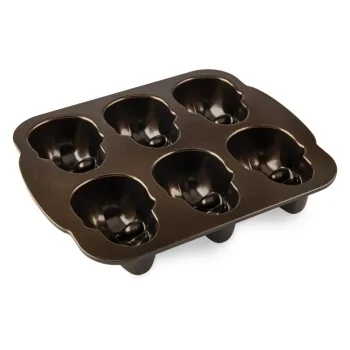 Nordic Ware Cast Aluminum Haunted Skull Cakelet Pan - 6 Cavity