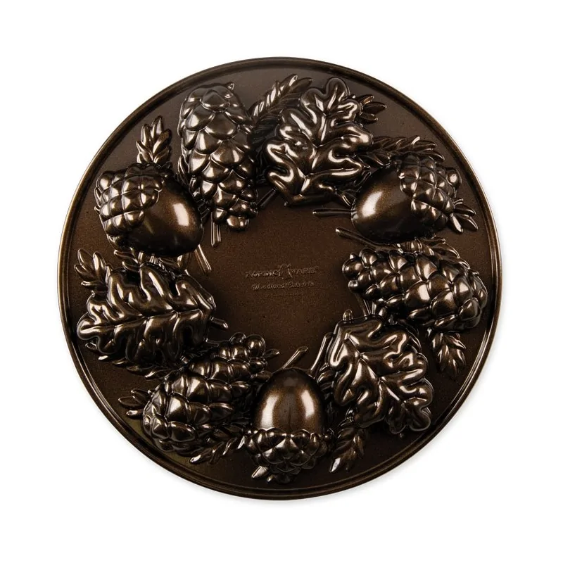 Nordic Ware Cast Aluminum Woodland Cakelet Pan - 9 Cavity Nordic Ware Cast Aluminum Woodland Cakelet Pan - 9 Cavity