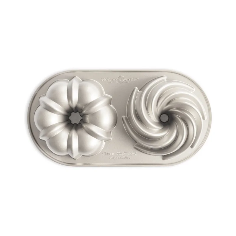 Nordic Ware CommercialCast Aluminum Classic Bundt® Duet Pan - 5 Cup Capacity