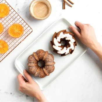 Nordic Ware CommercialCast Aluminum Classic Bundt® Duet Pan - 5 Cup Capacity